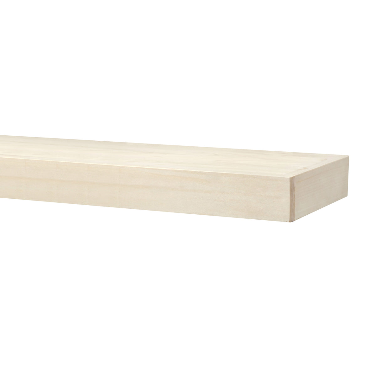 Farmhouse Poplar Floating Kitchen Shelf — Unfinished / 24" x10" x3"