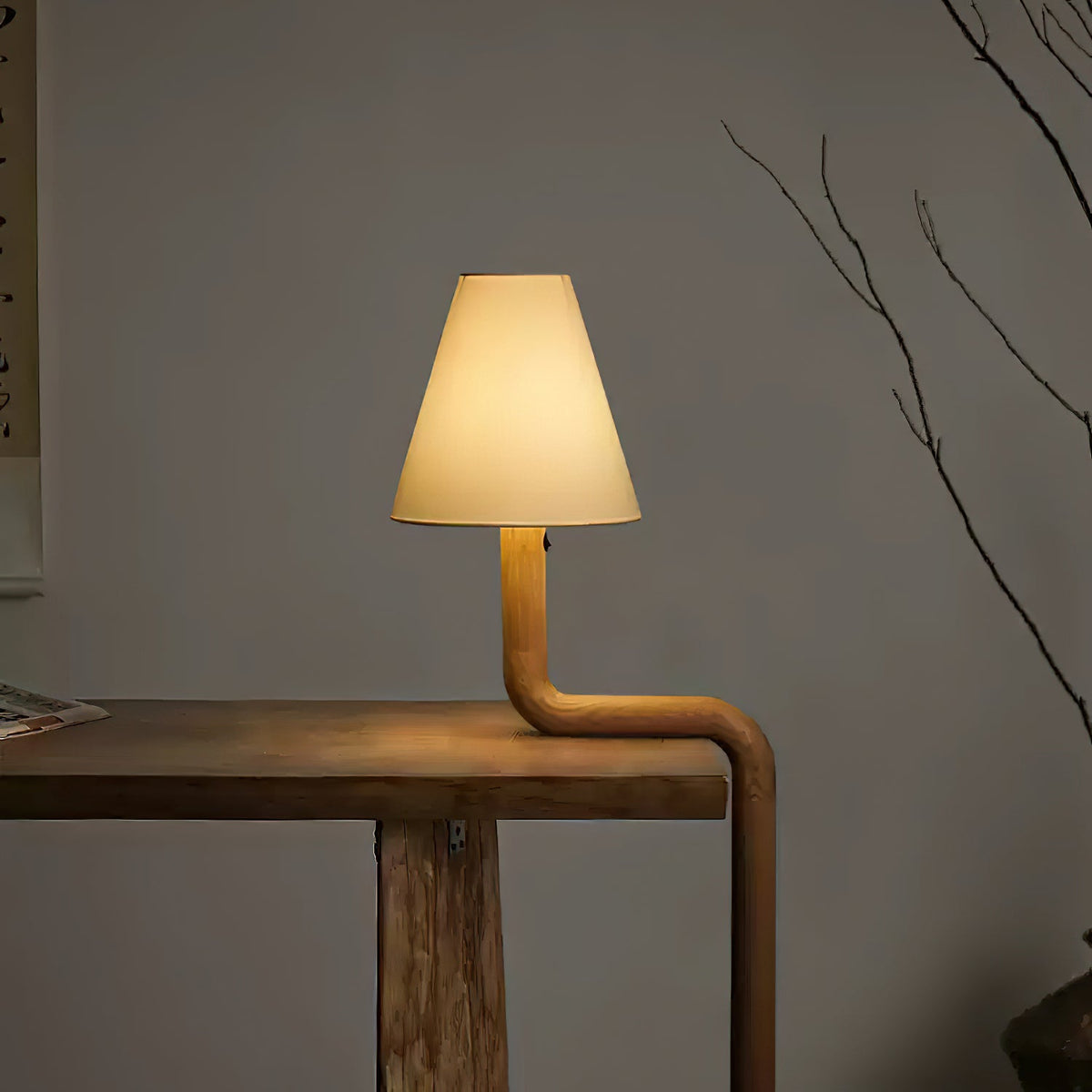 Velora Bentwood Table Lamp
