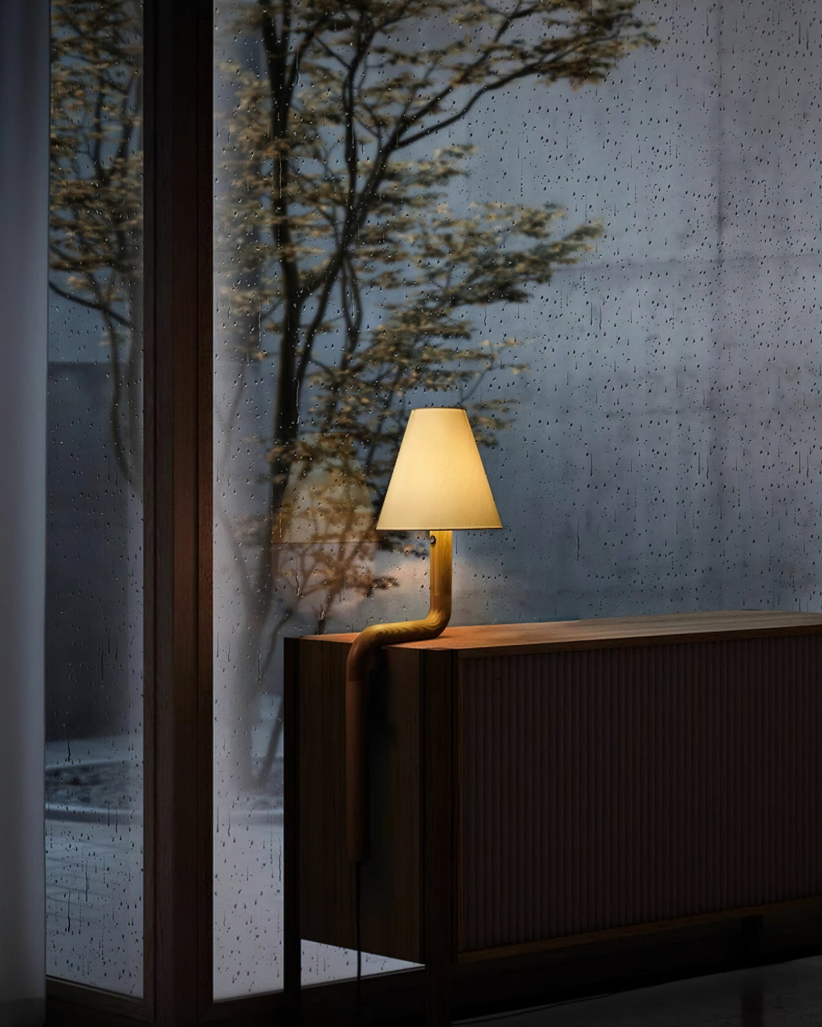 Velora Bentwood Table Lamp
