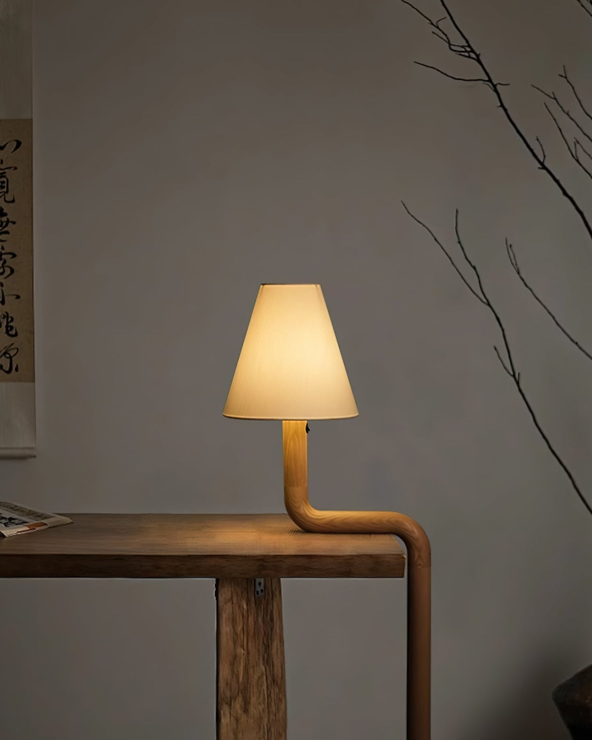 Velora Bentwood Table Lamp