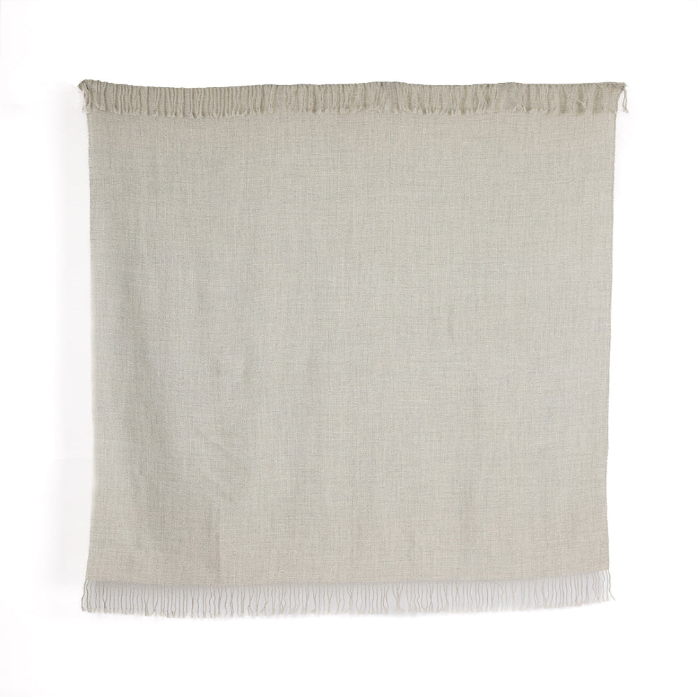 Wasi Baby Alpaca Throw — Silver