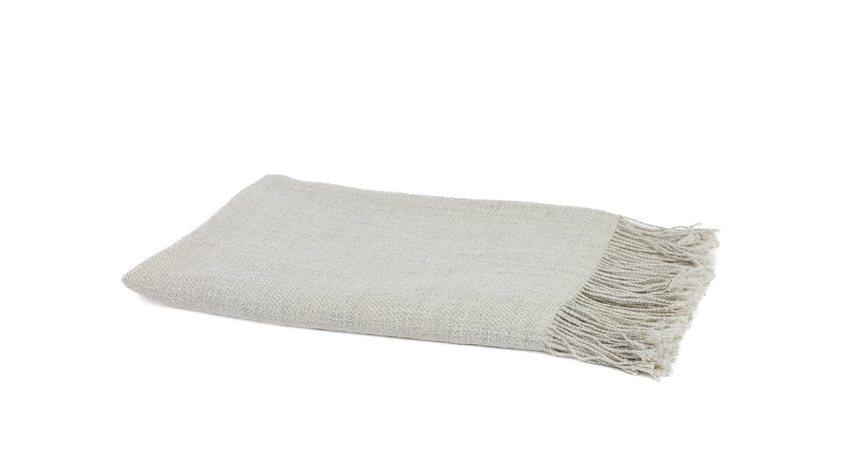 Wasi Baby Alpaca Throw — Silver