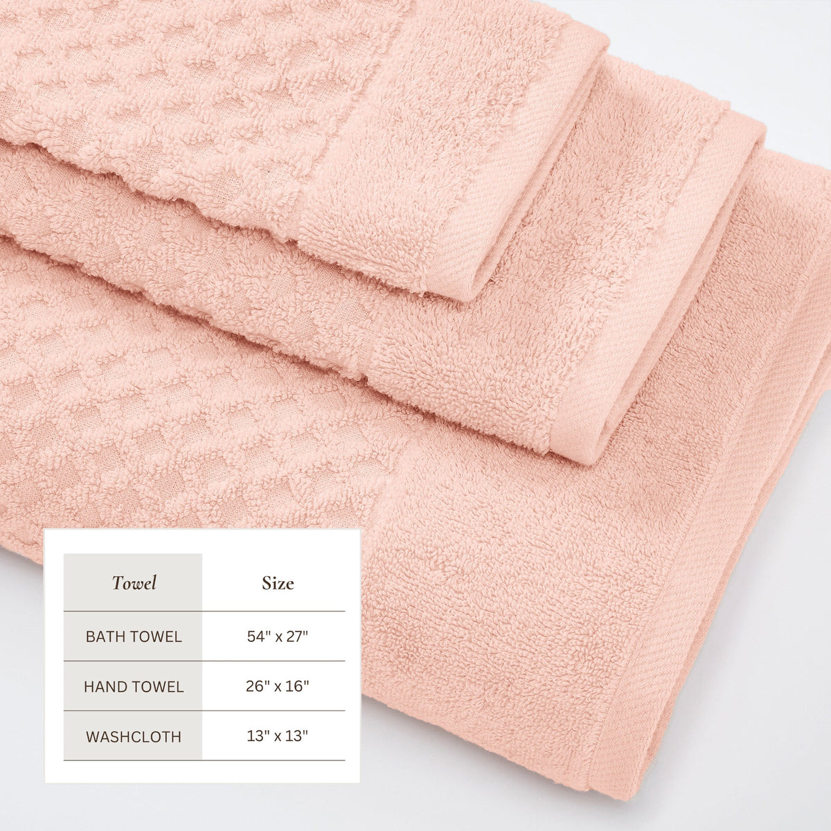 Grayson Diamond Waffle Cotton Towels