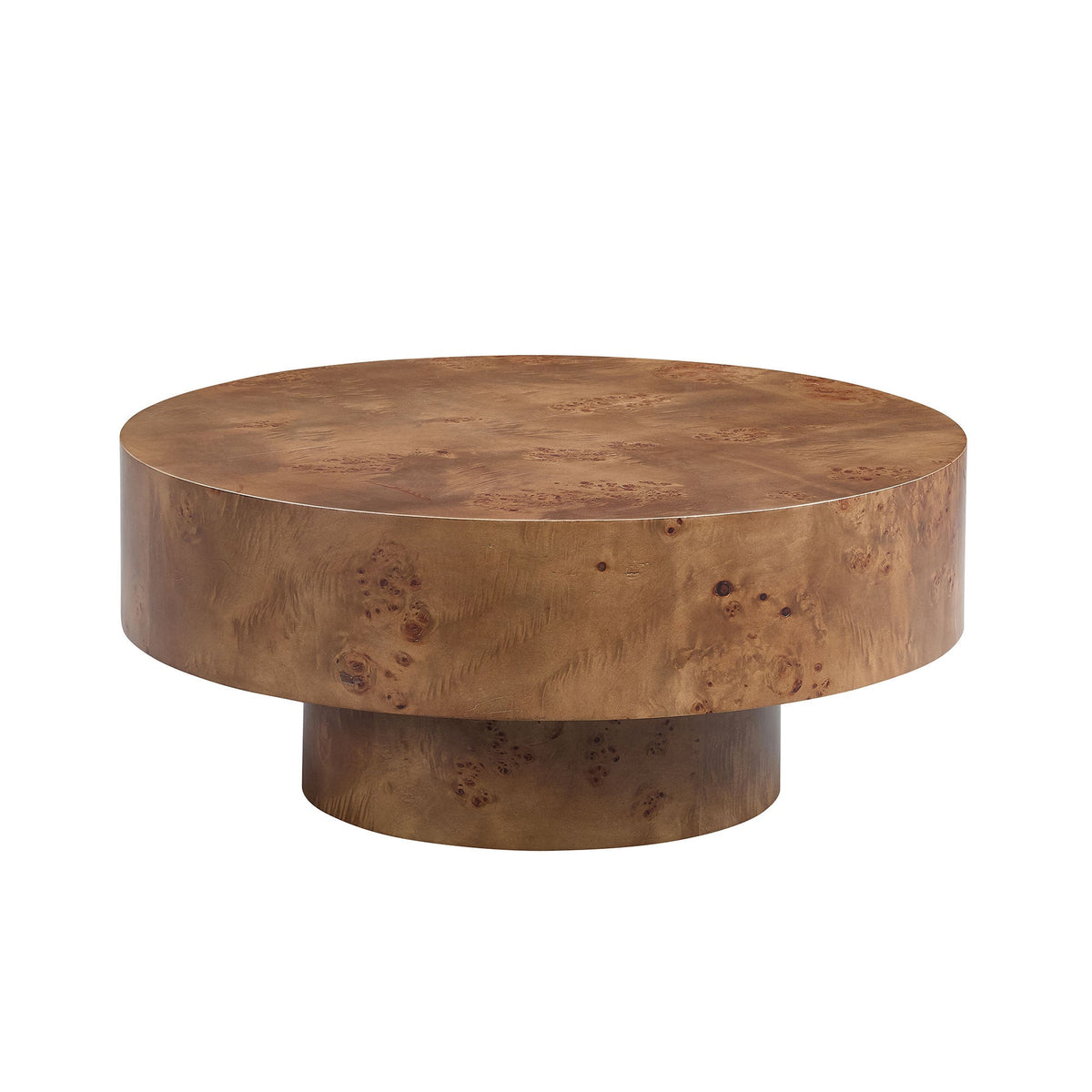 Walnut Burl Pedestal Coffee Table — Default