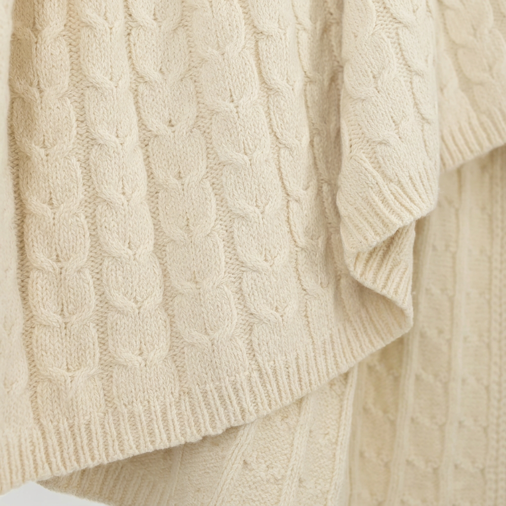 Muru Alpaca & Pima Cotton Throw — Ivory