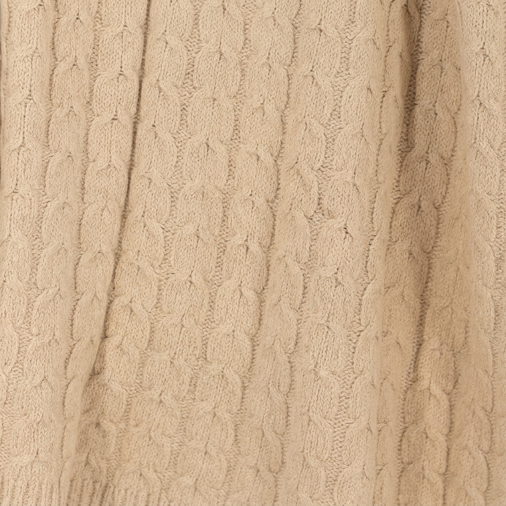 Muru Alpaca & Pima Cotton Throw — Light Tan