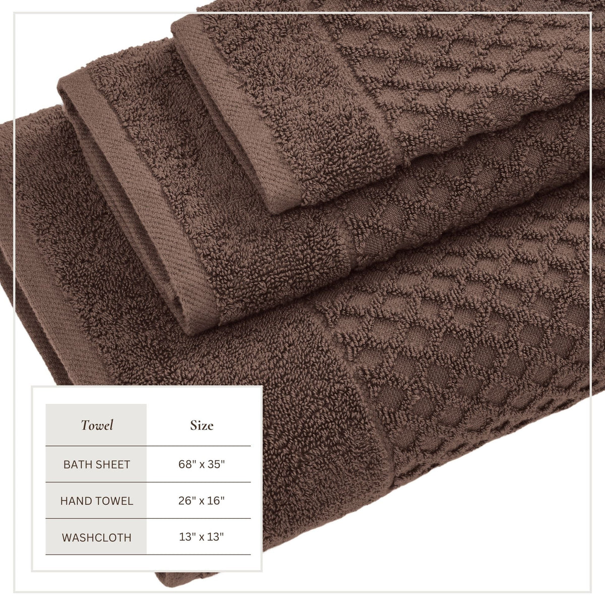 Grayson Diamond Waffle Cotton Towels