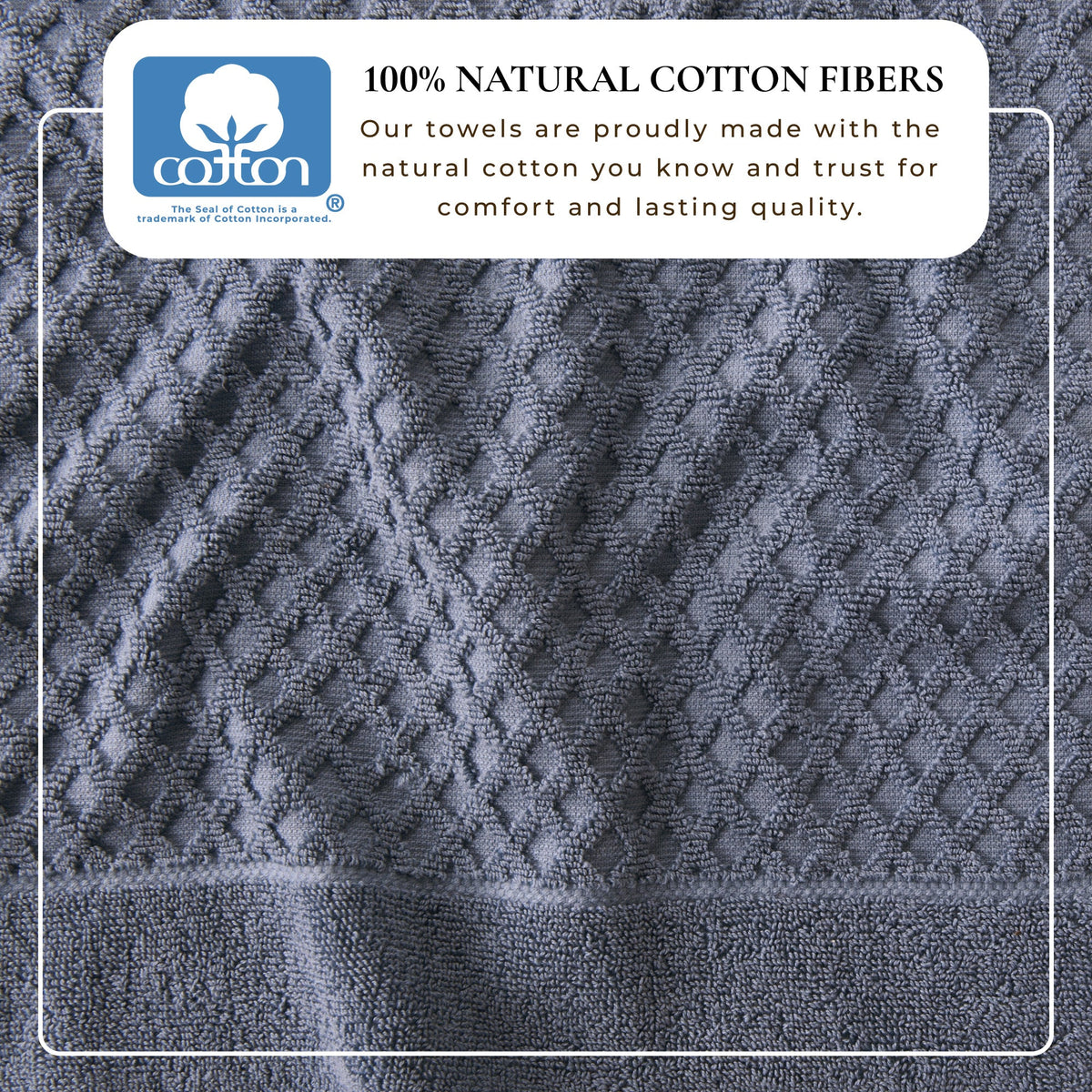 Grayson Diamond Waffle Cotton Towels