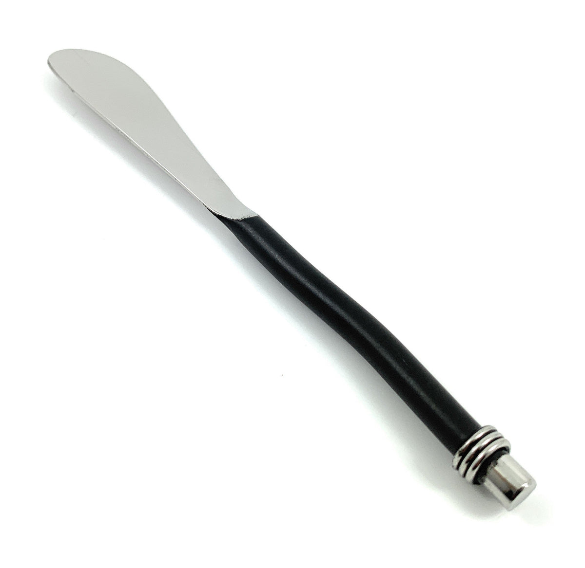 Black-Handle Butter Spreaders — Set of Six