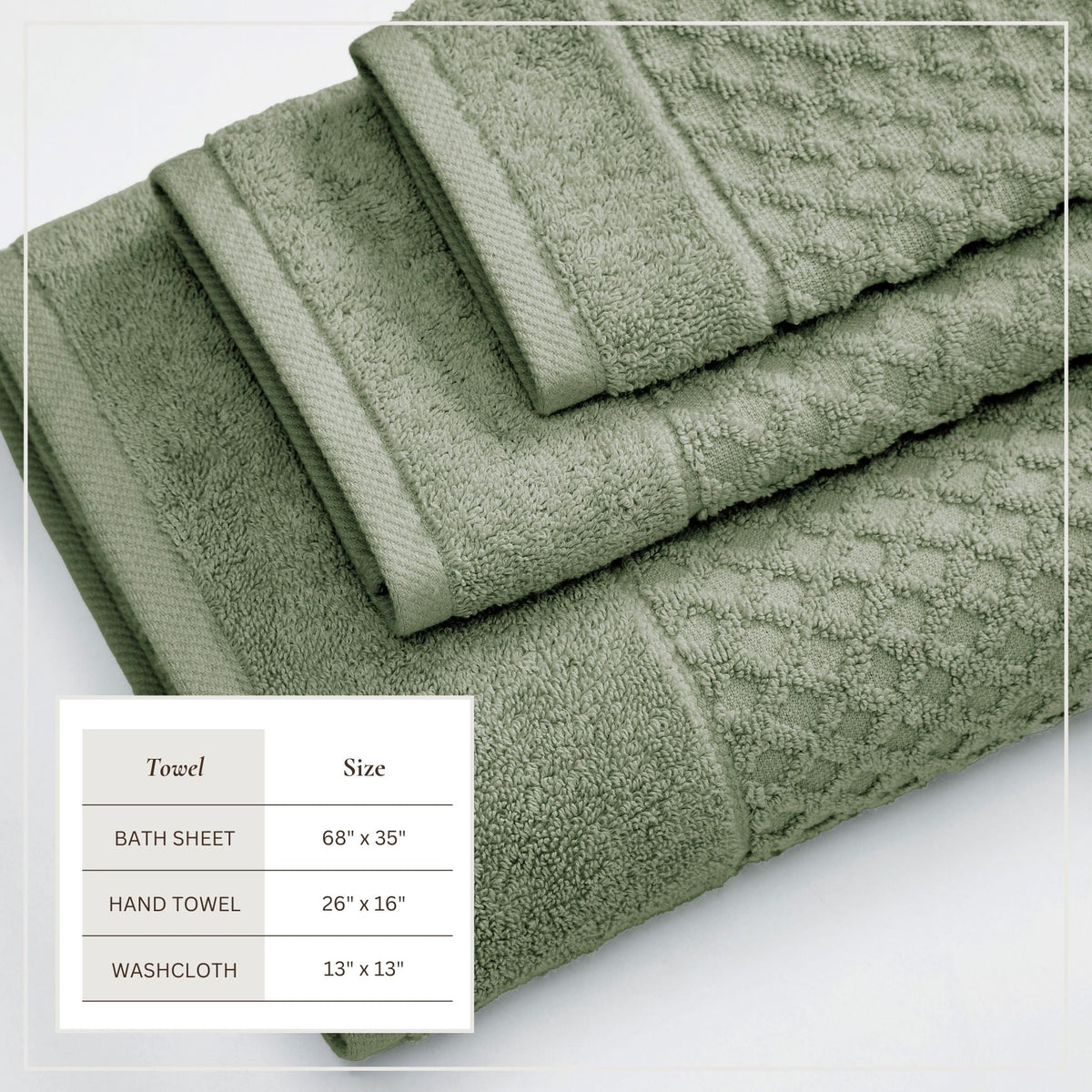 Grayson Diamond Waffle Cotton Towels
