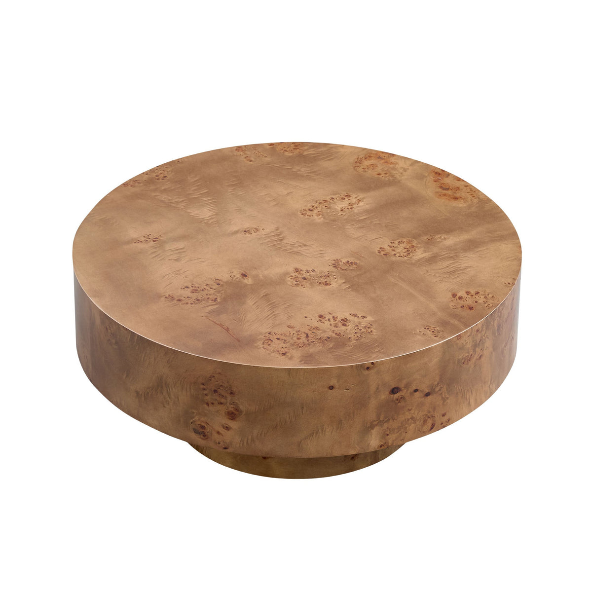 Walnut Burl Pedestal Coffee Table