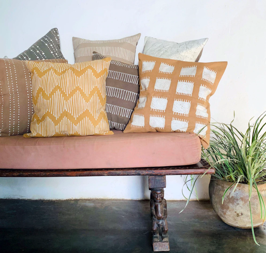 Allover Crackles Pillow Cover — Off-White