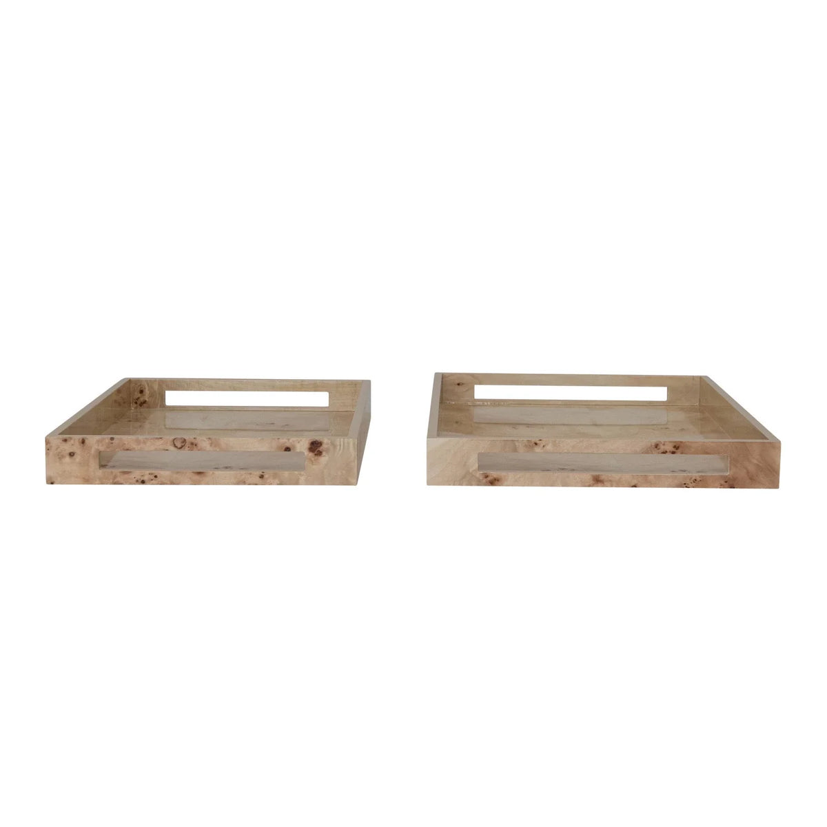 Burl Veneer Serving Tray