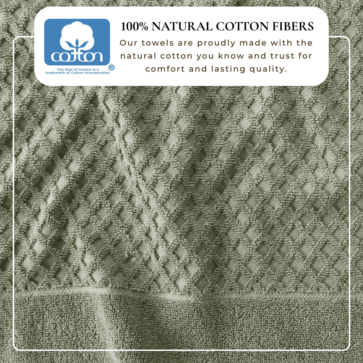 Grayson Diamond Waffle Cotton Towels