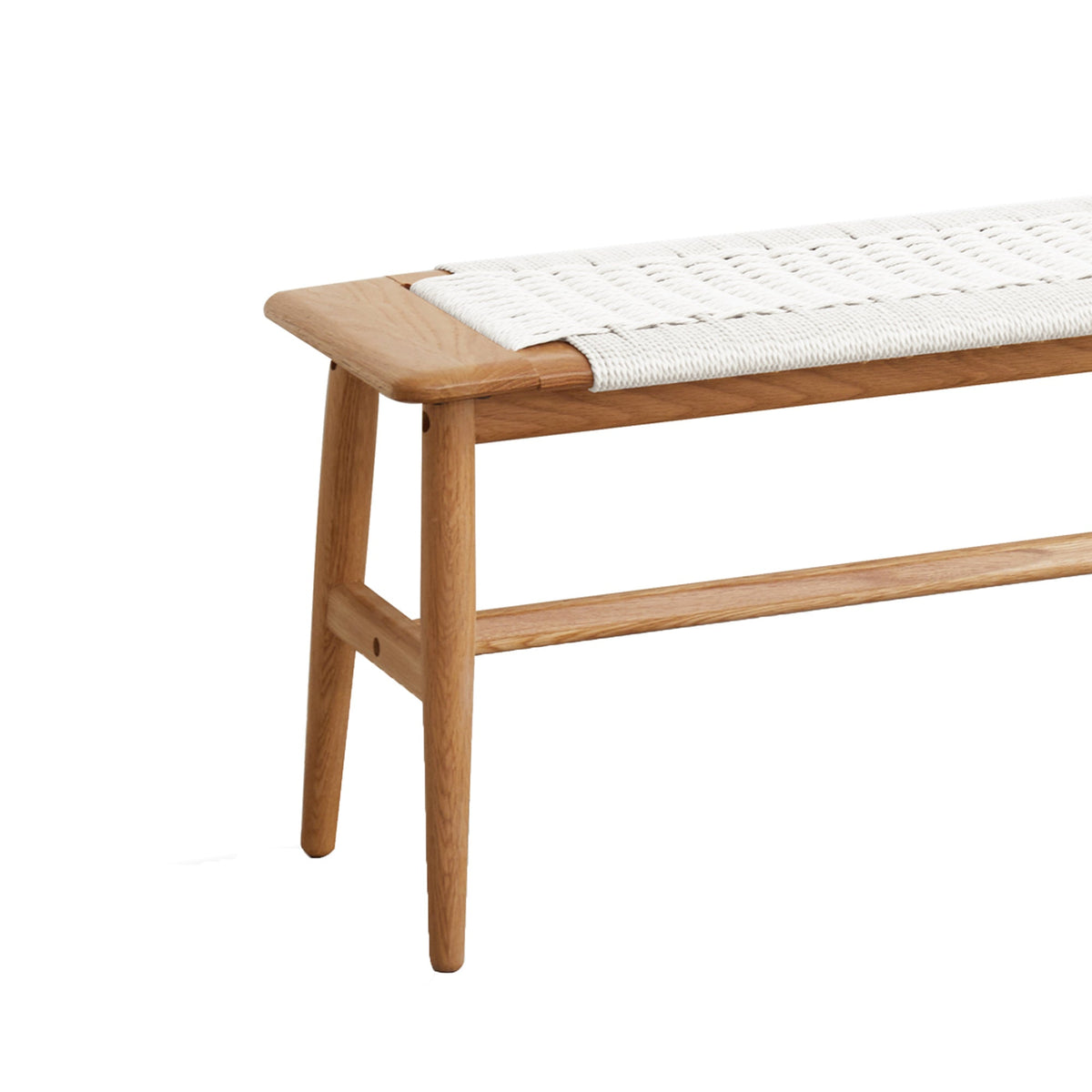 Oak & Cane Dining Bench