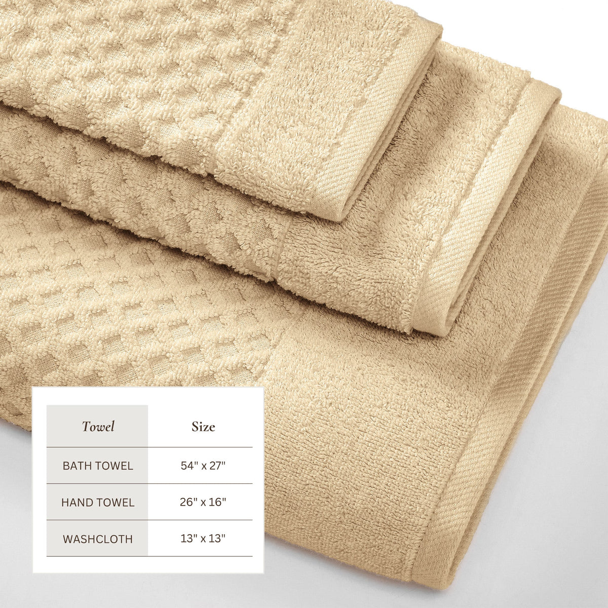 Grayson Diamond Waffle Cotton Towels