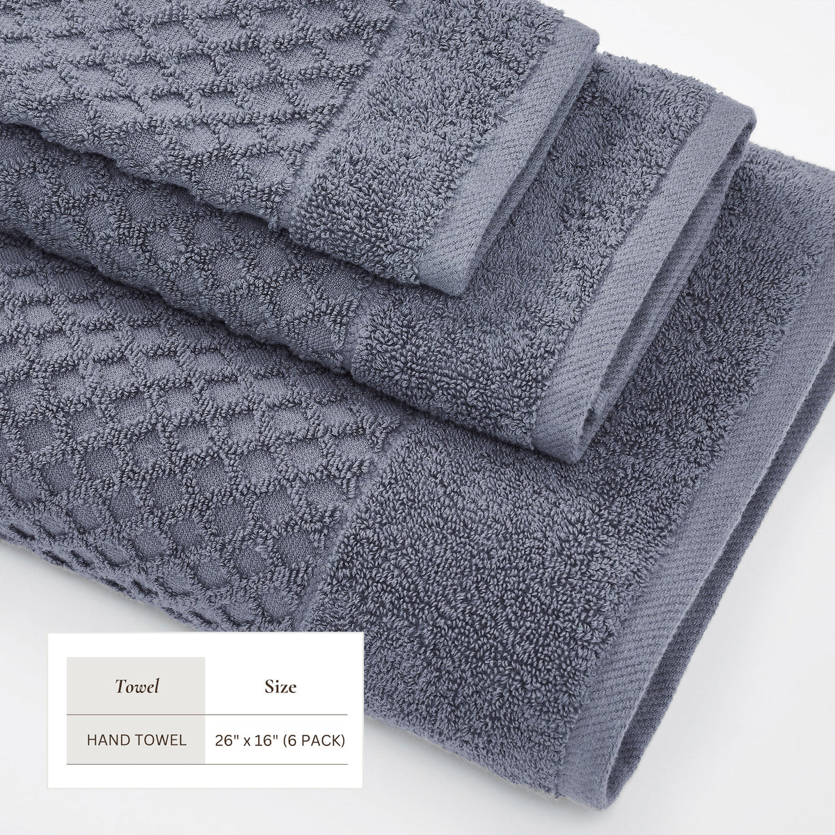 Grayson Diamond Waffle Cotton Towels