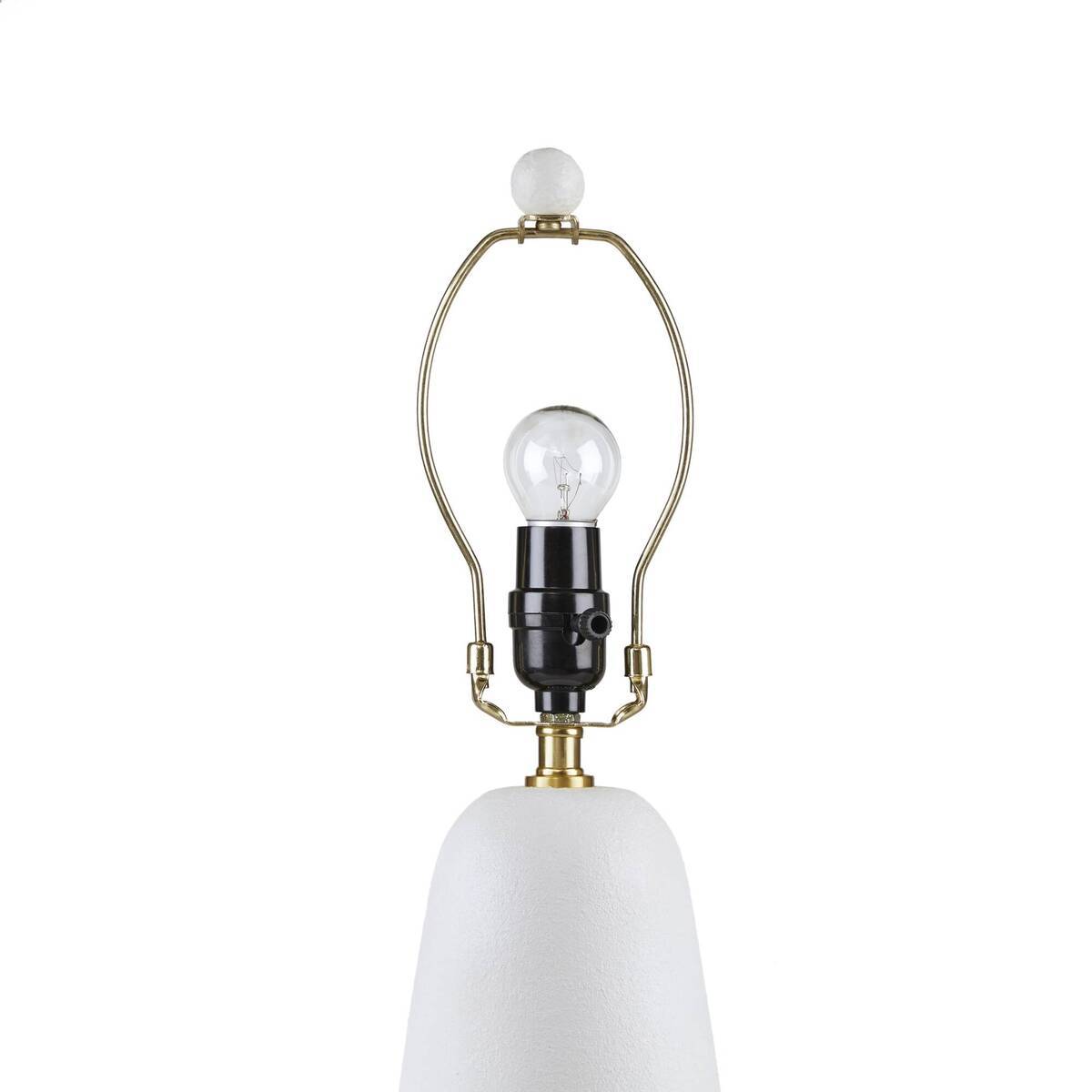 Pleated Shade Ceramic Table Lamp — White