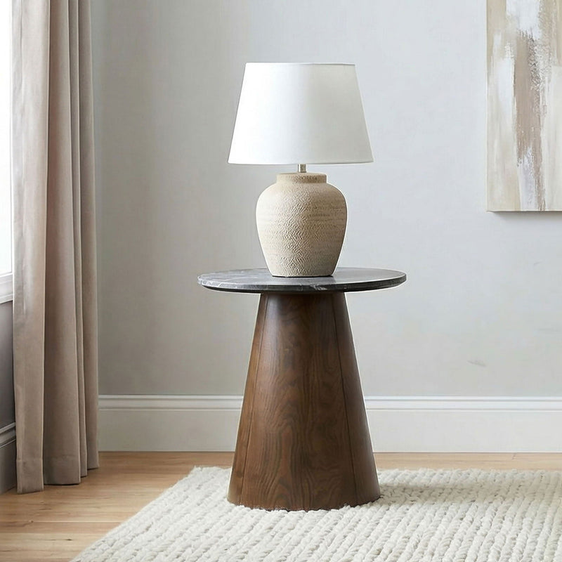Franklin Pedestal Side Table