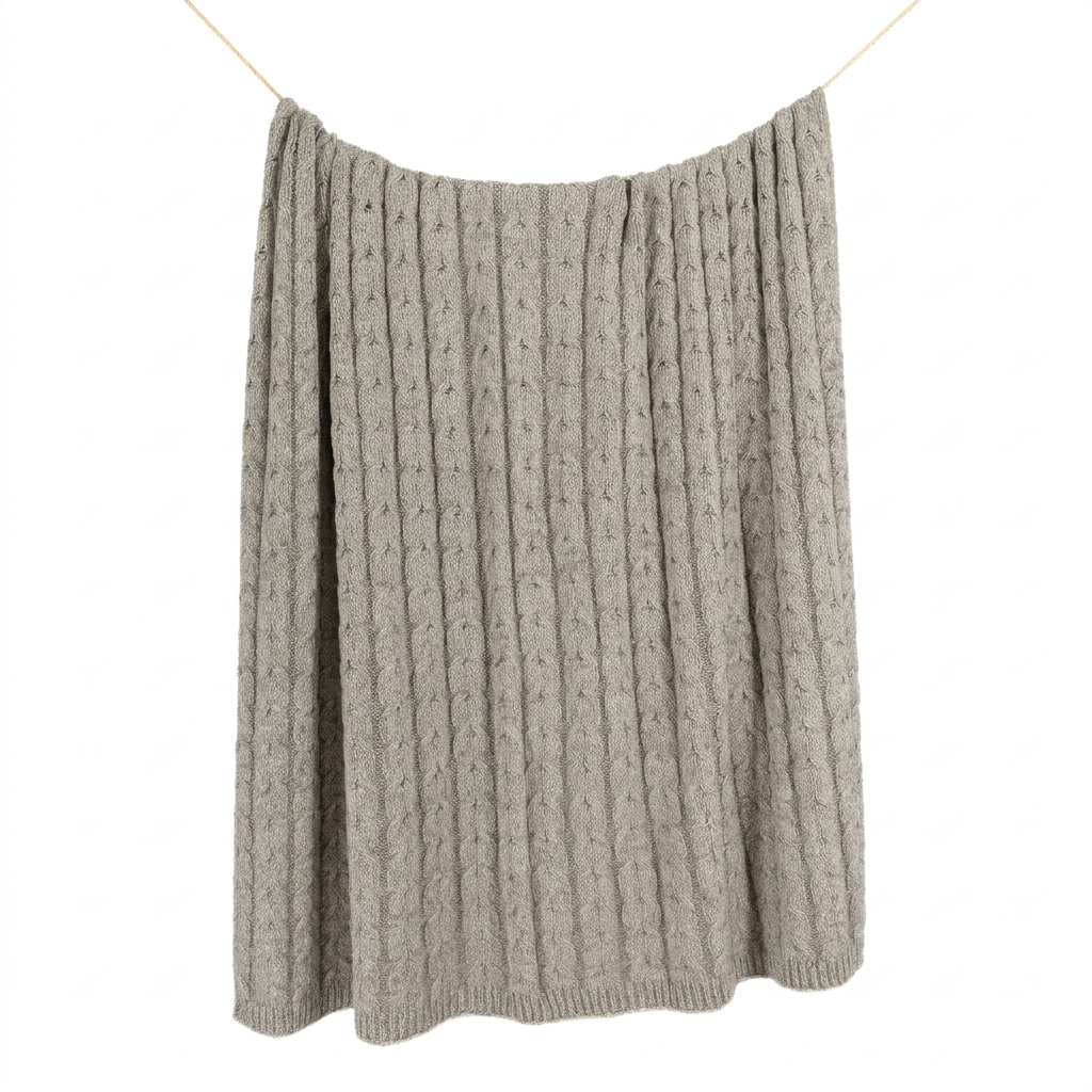 Muru Alpaca & Pima Cotton Throw — Graphite