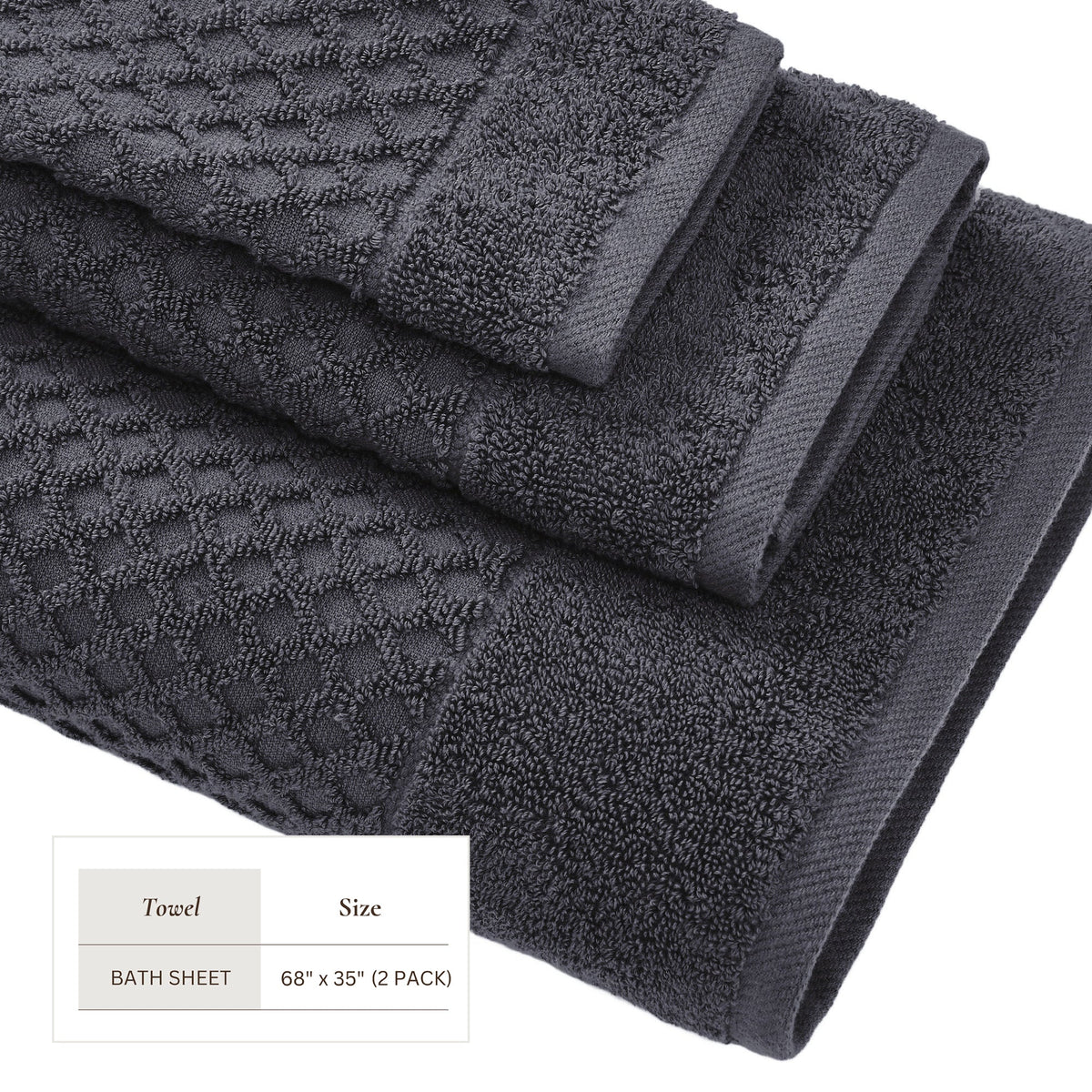 Grayson Diamond Waffle Cotton Towels