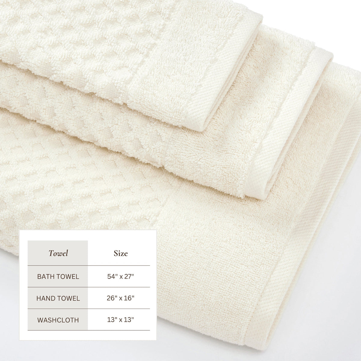 Grayson Diamond Waffle Cotton Towels