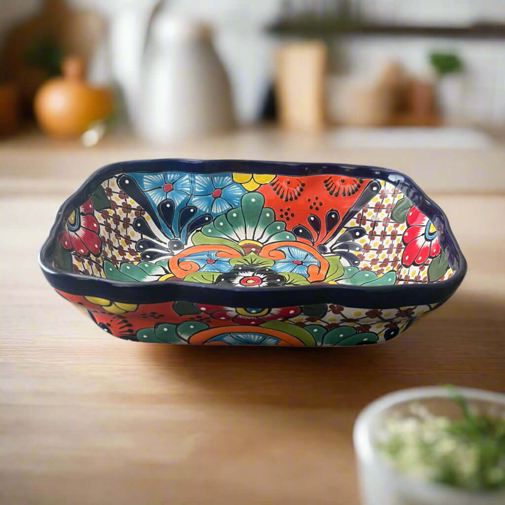 Talavera Hand-Painted Serving Dish