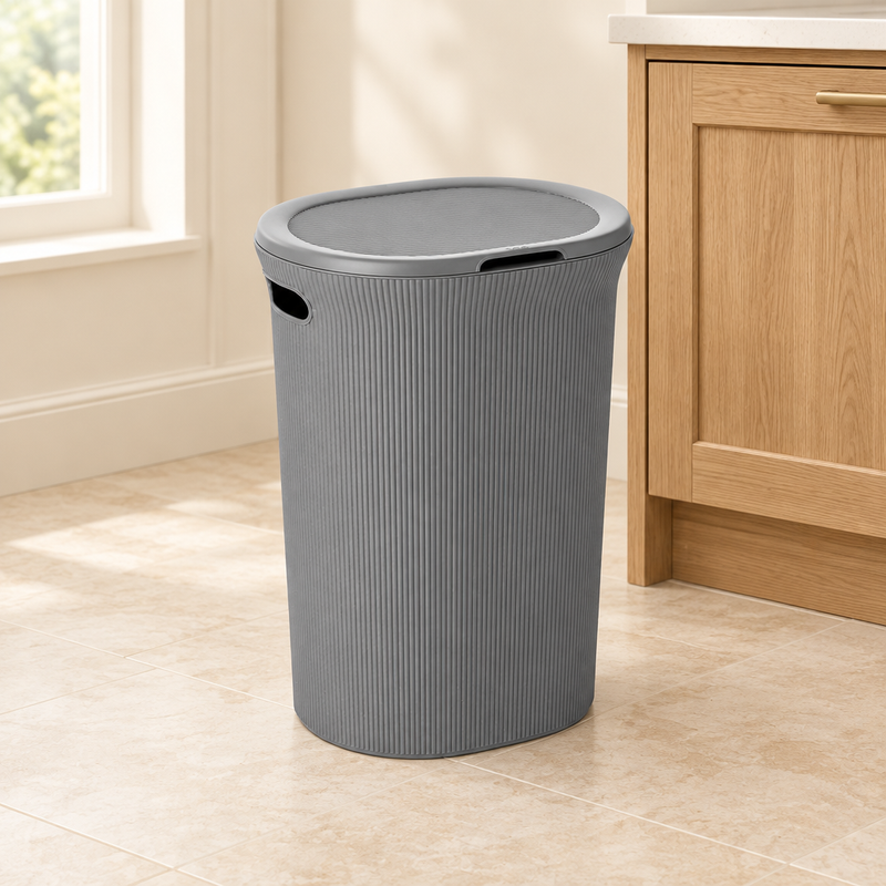 Superio Ribbed Laundry Hamper — 40 Liter