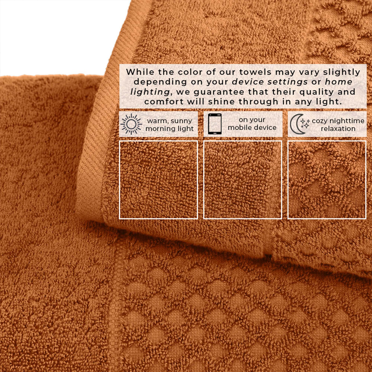 Grayson Diamond Waffle Cotton Towels