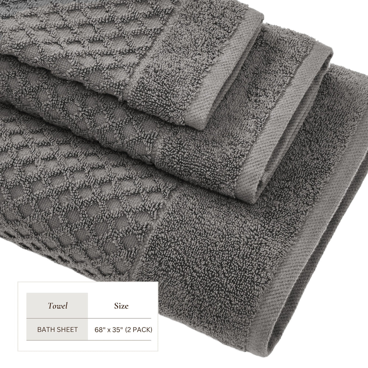 Grayson Diamond Waffle Cotton Towels
