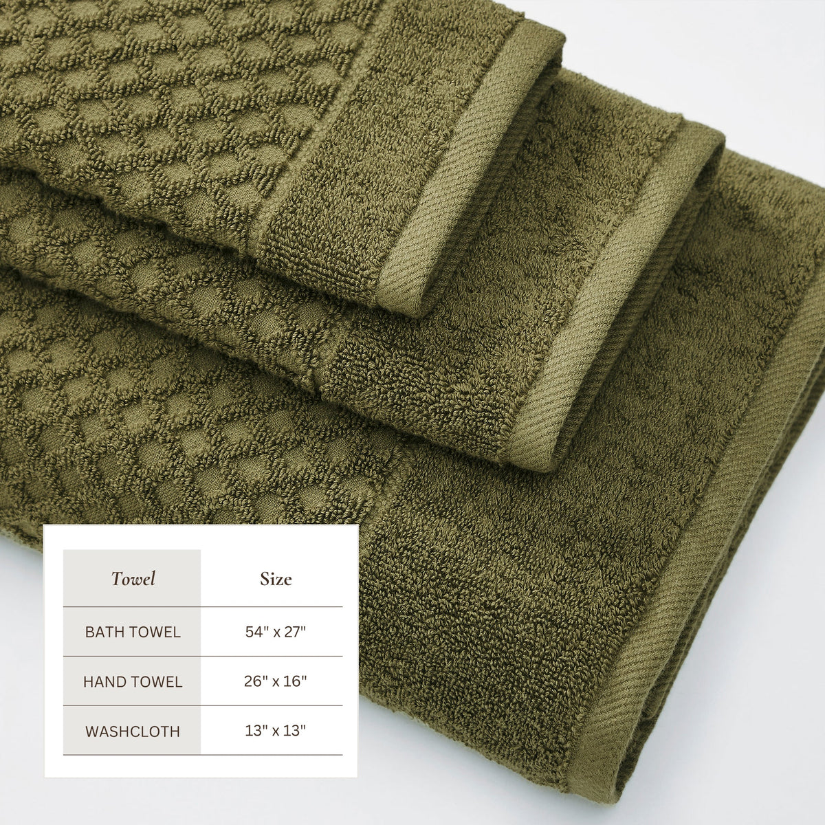 Grayson Diamond Waffle Cotton Towels