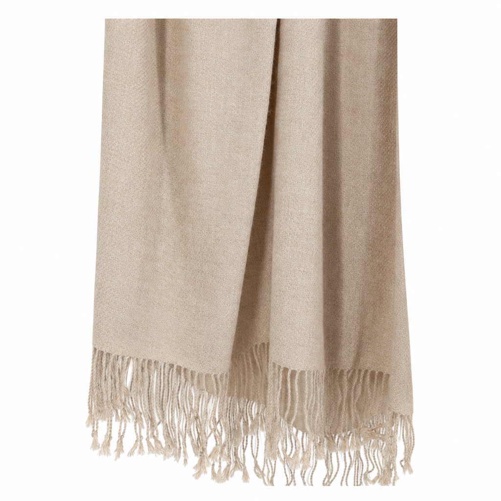 Wasi Baby Alpaca Throw — Ivory Mist