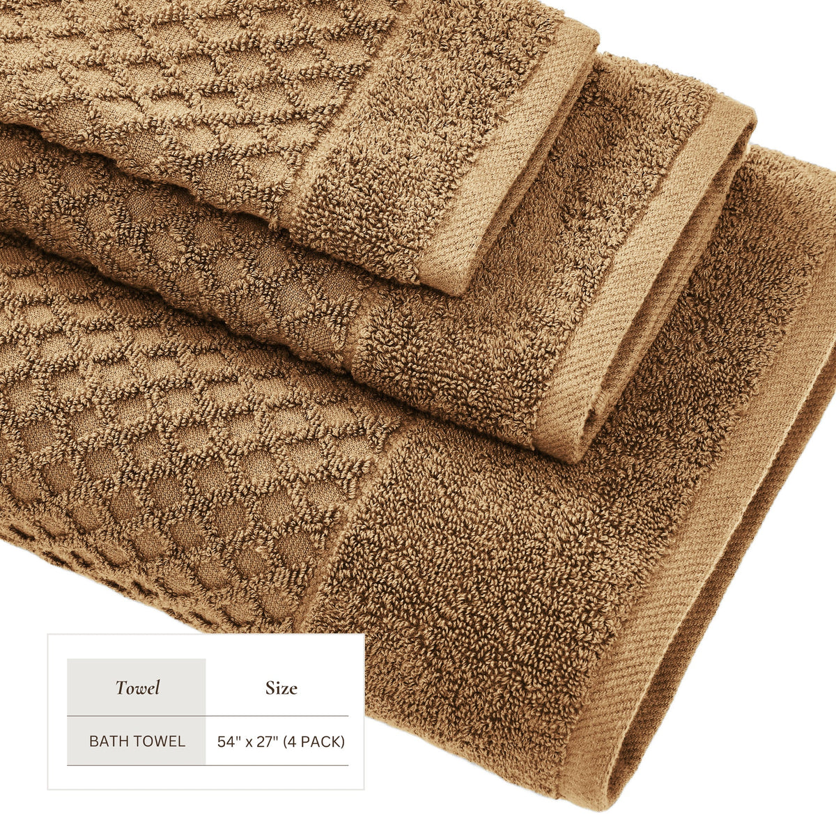 Grayson Diamond Waffle Cotton Towels