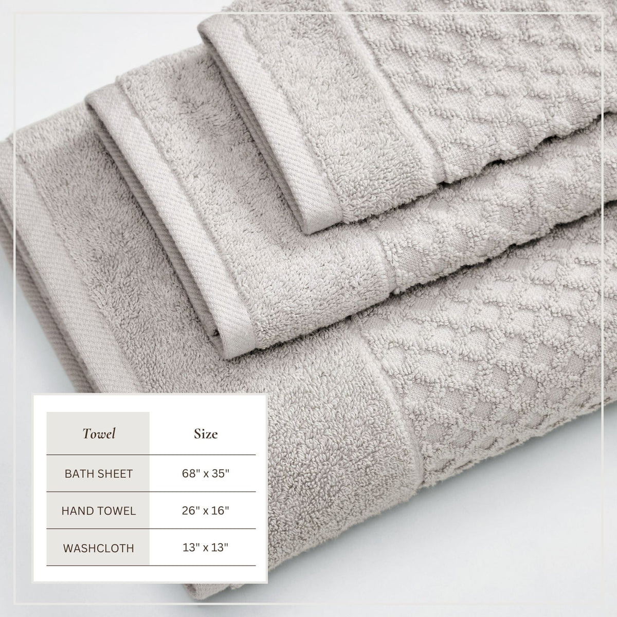 Grayson Diamond Waffle Cotton Towels