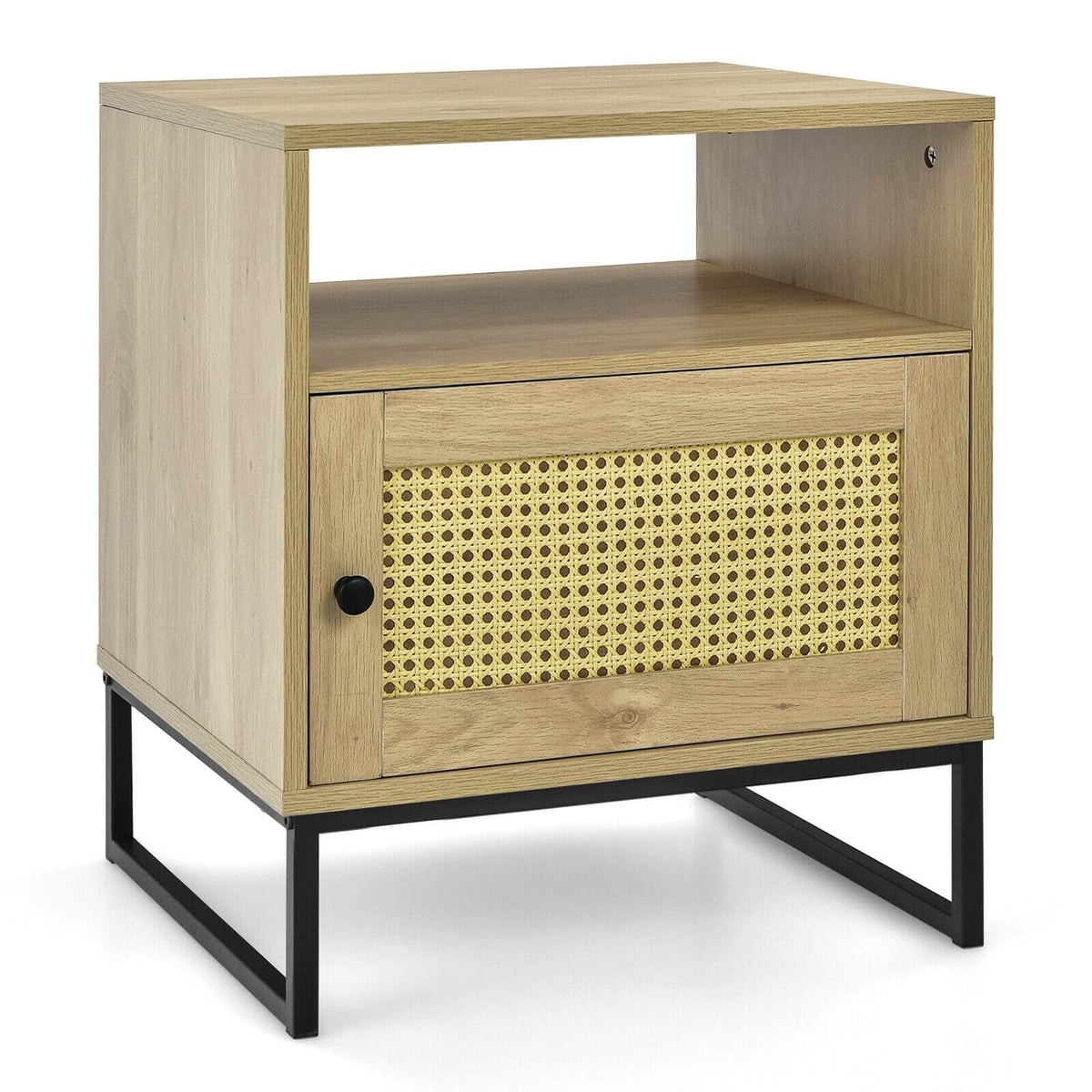 Rattan Door Side Table — Natural