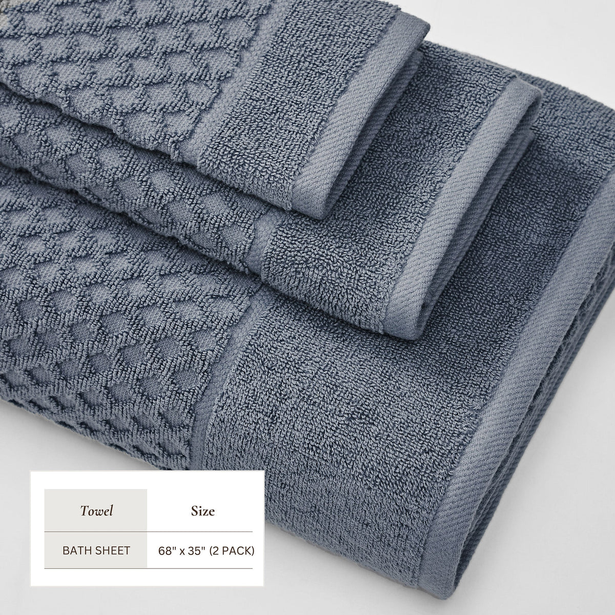 Grayson Diamond Waffle Cotton Towels