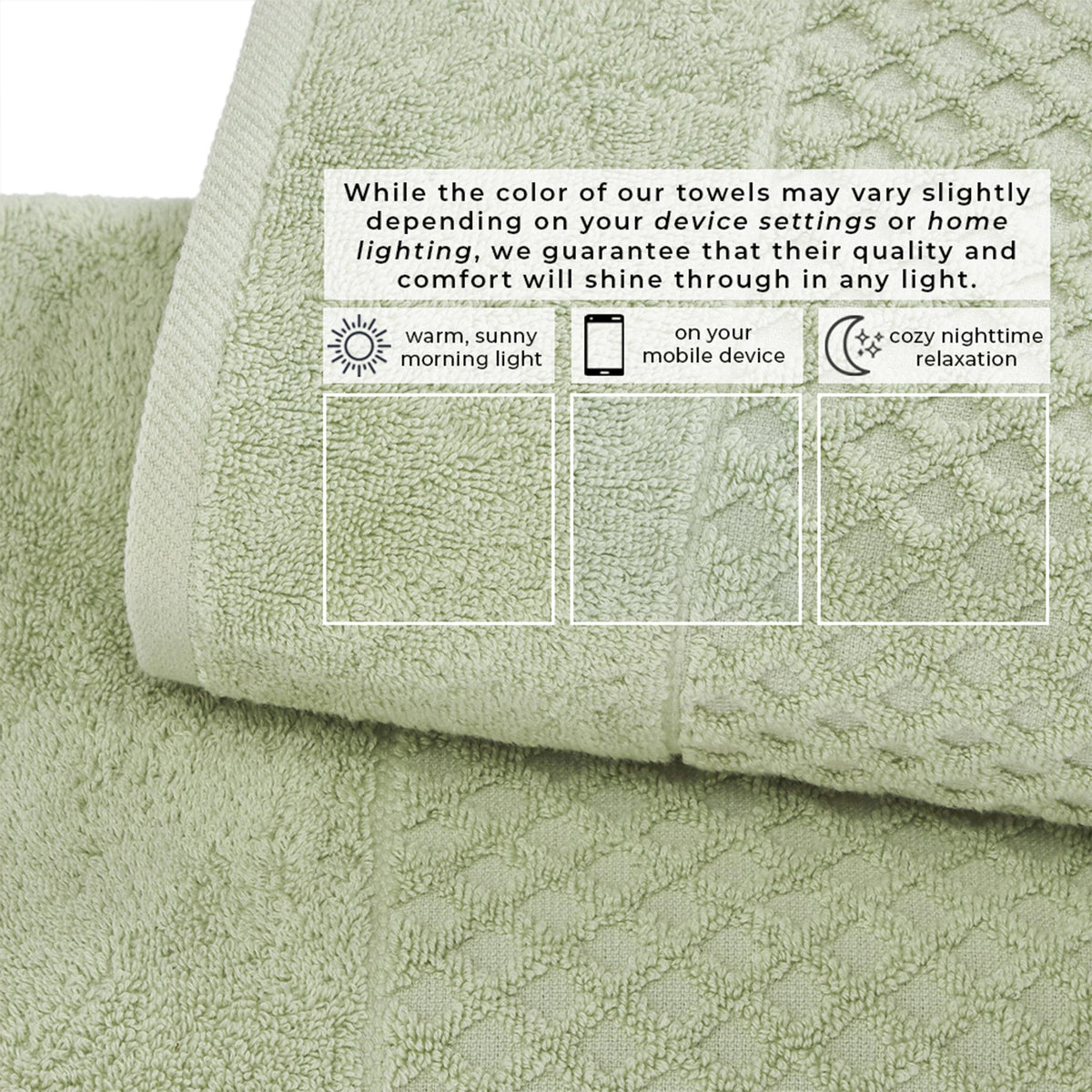 Grayson Diamond Waffle Cotton Towels