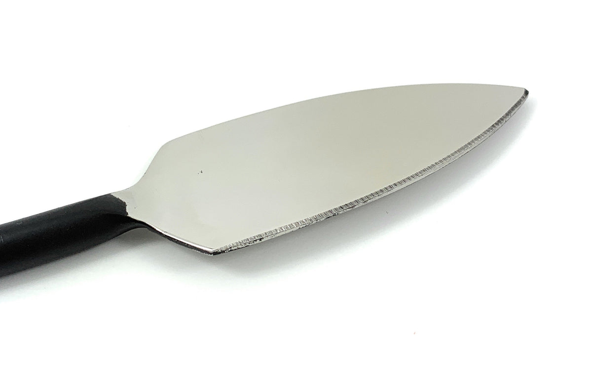 Black Curved-Handle Cheese Knives — Set of Four