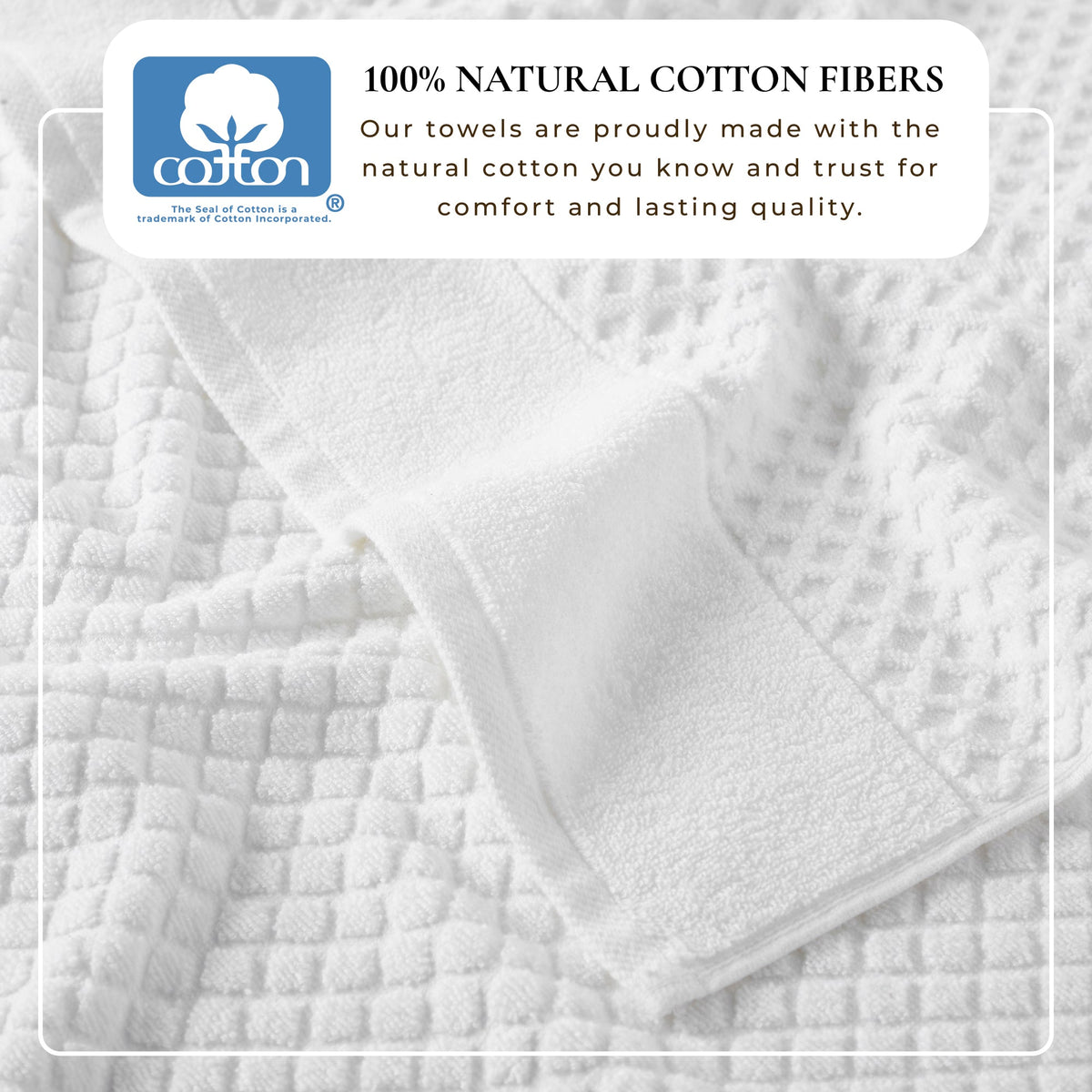 Grayson Diamond Waffle Cotton Towels