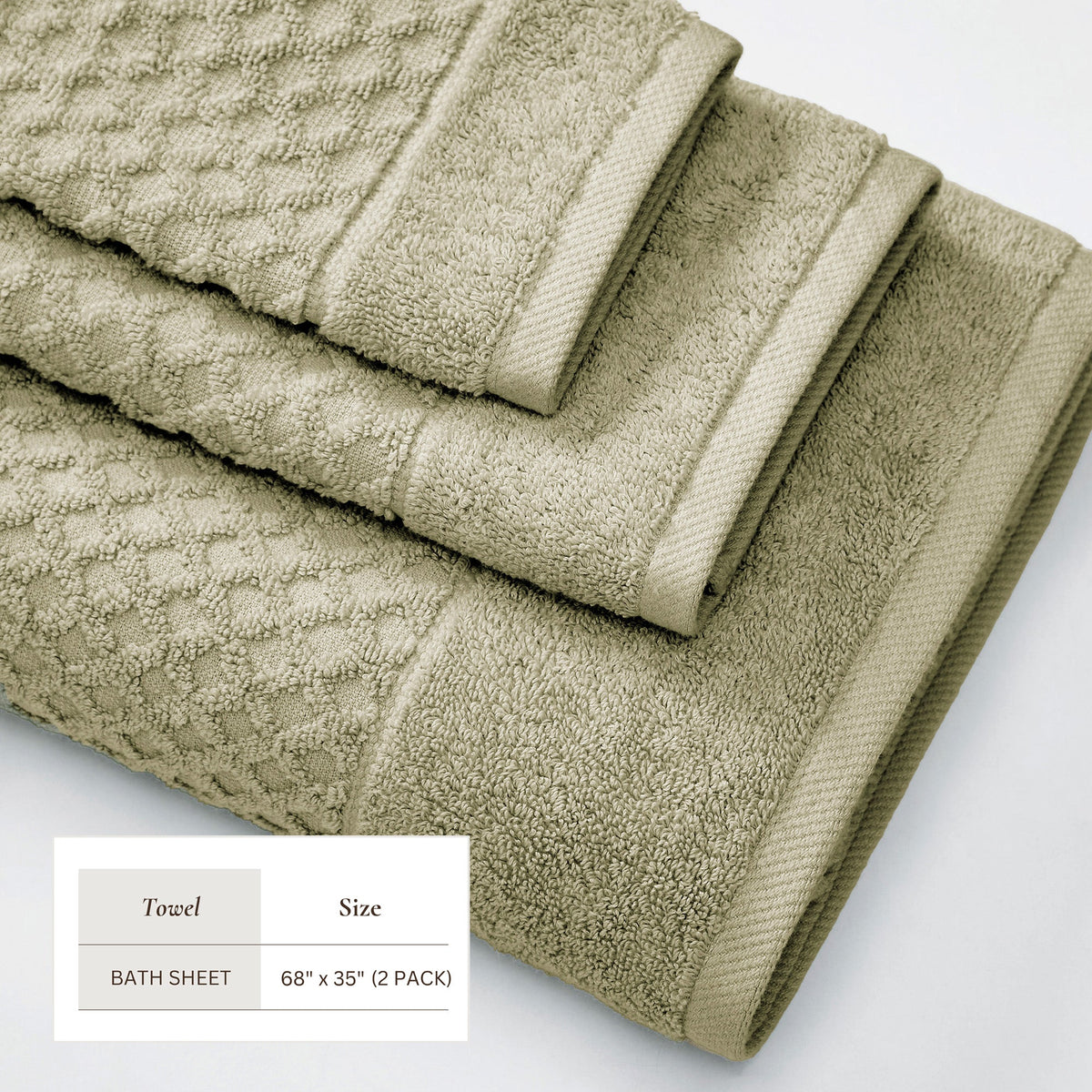 Grayson Diamond Waffle Cotton Towels