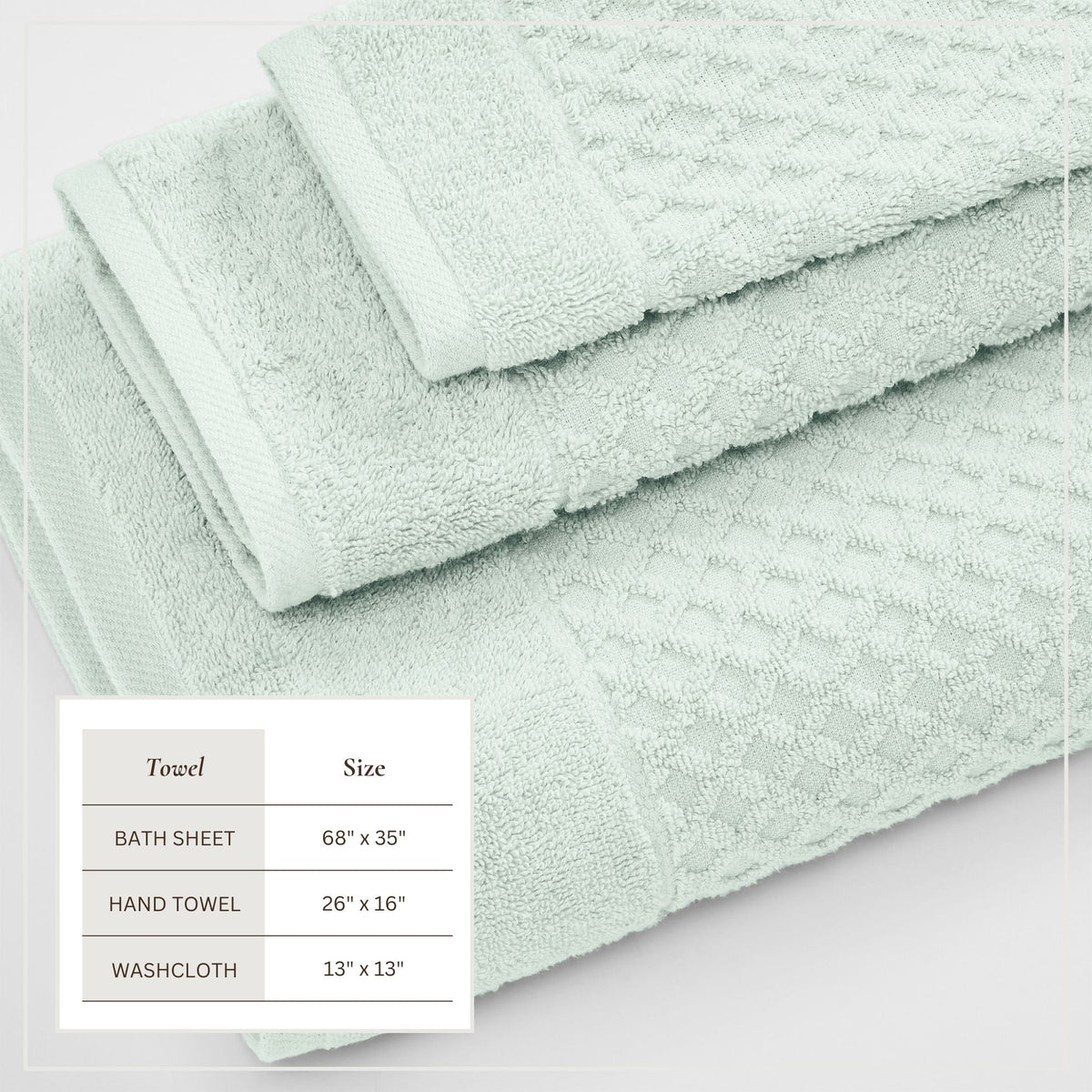 Grayson Diamond Waffle Cotton Towels
