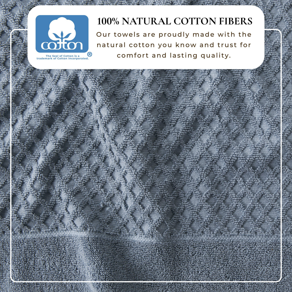 Grayson Diamond Waffle Cotton Towels