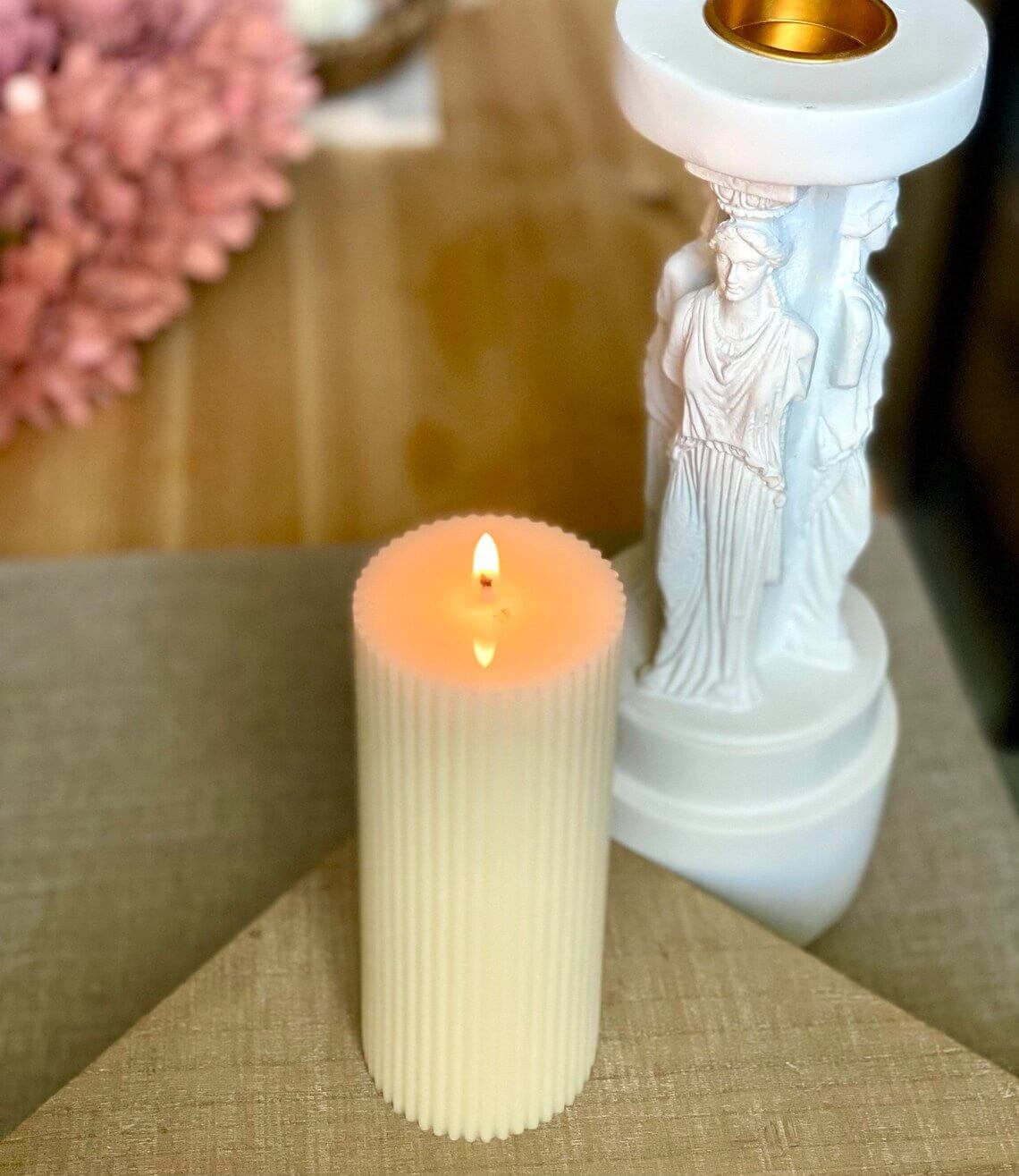 Ribbed Soy Wax Candle