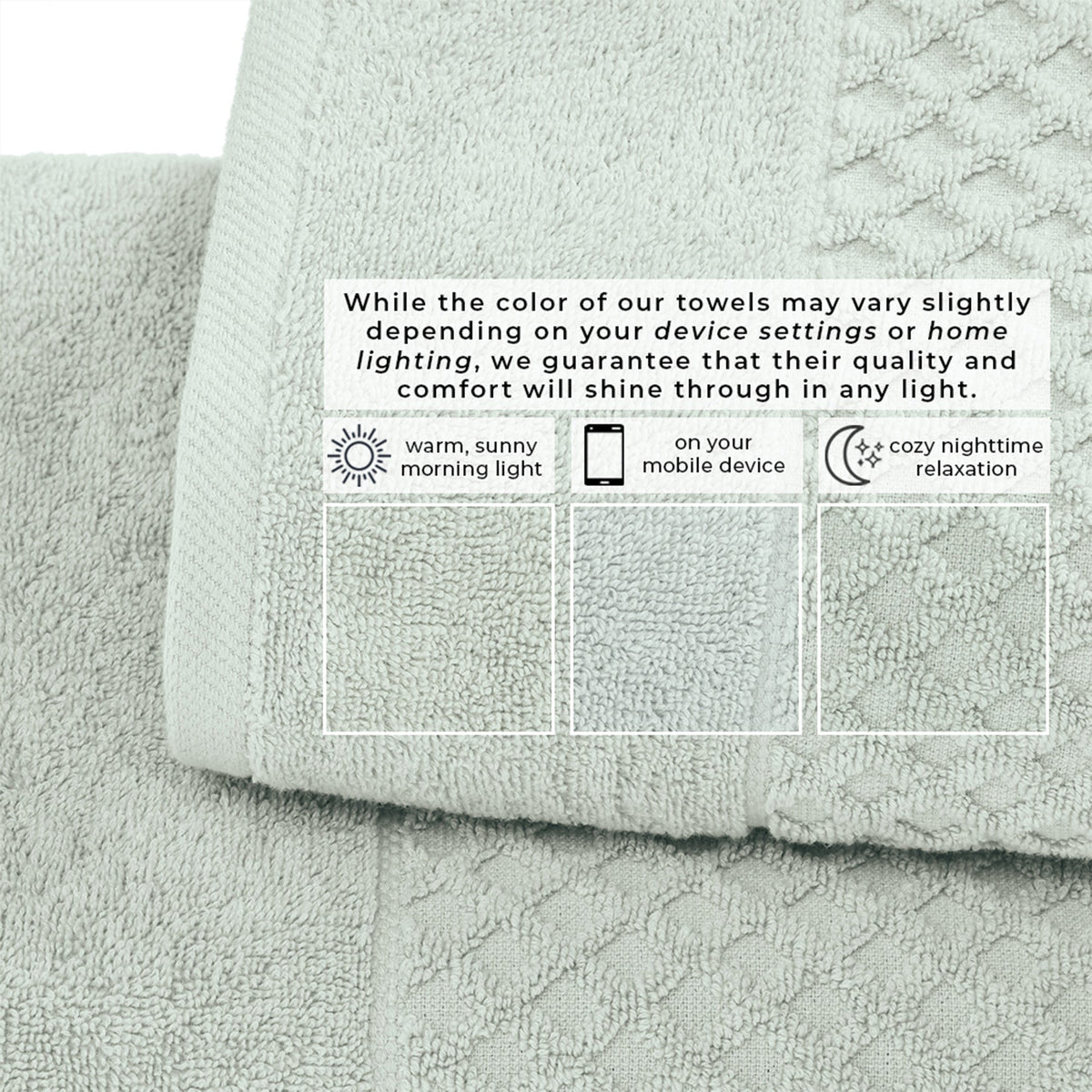 Grayson Diamond Waffle Cotton Towels