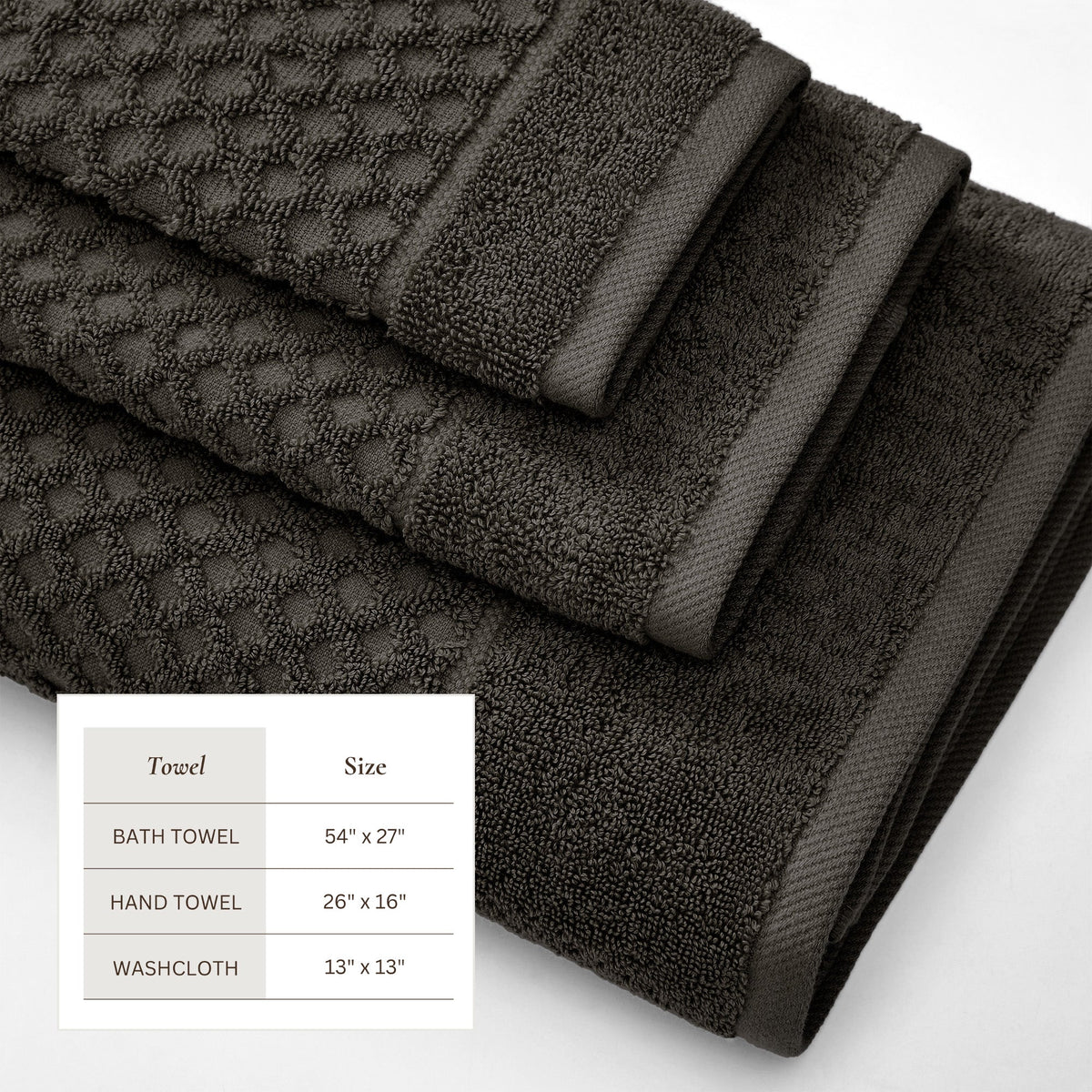 Grayson Diamond Waffle Cotton Towels