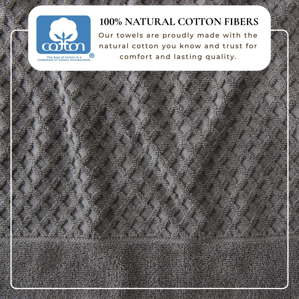 Grayson Diamond Waffle Cotton Towels