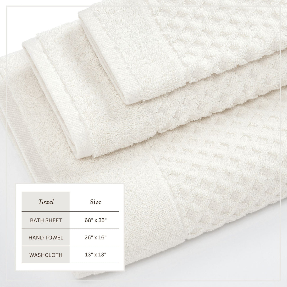 Grayson Diamond Waffle Cotton Towels