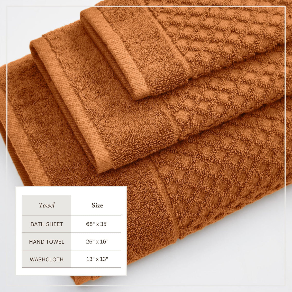 Grayson Diamond Waffle Cotton Towels