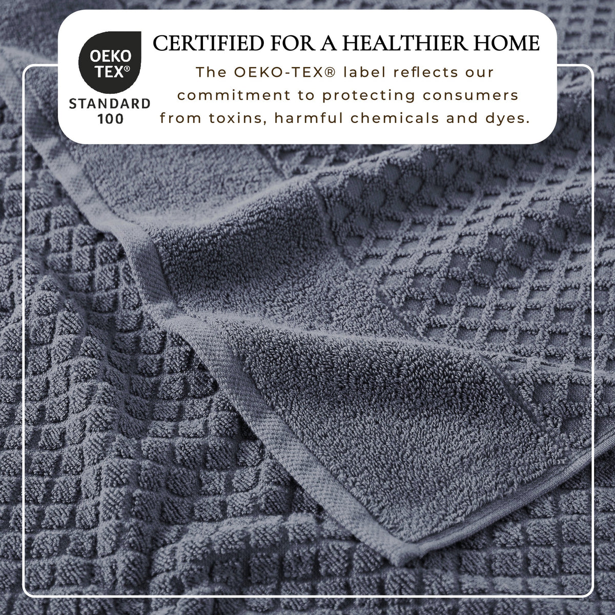 Grayson Diamond Waffle Cotton Towels