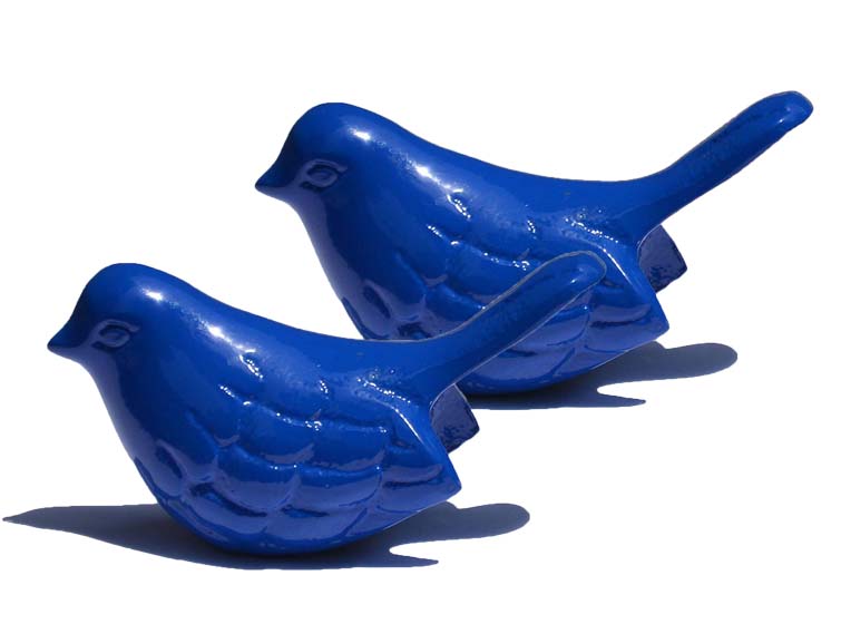 Blue Bird Figurines — Set of Two